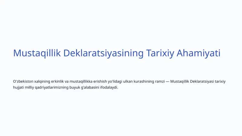 Mustaqillik Deklaratsiyasi 1