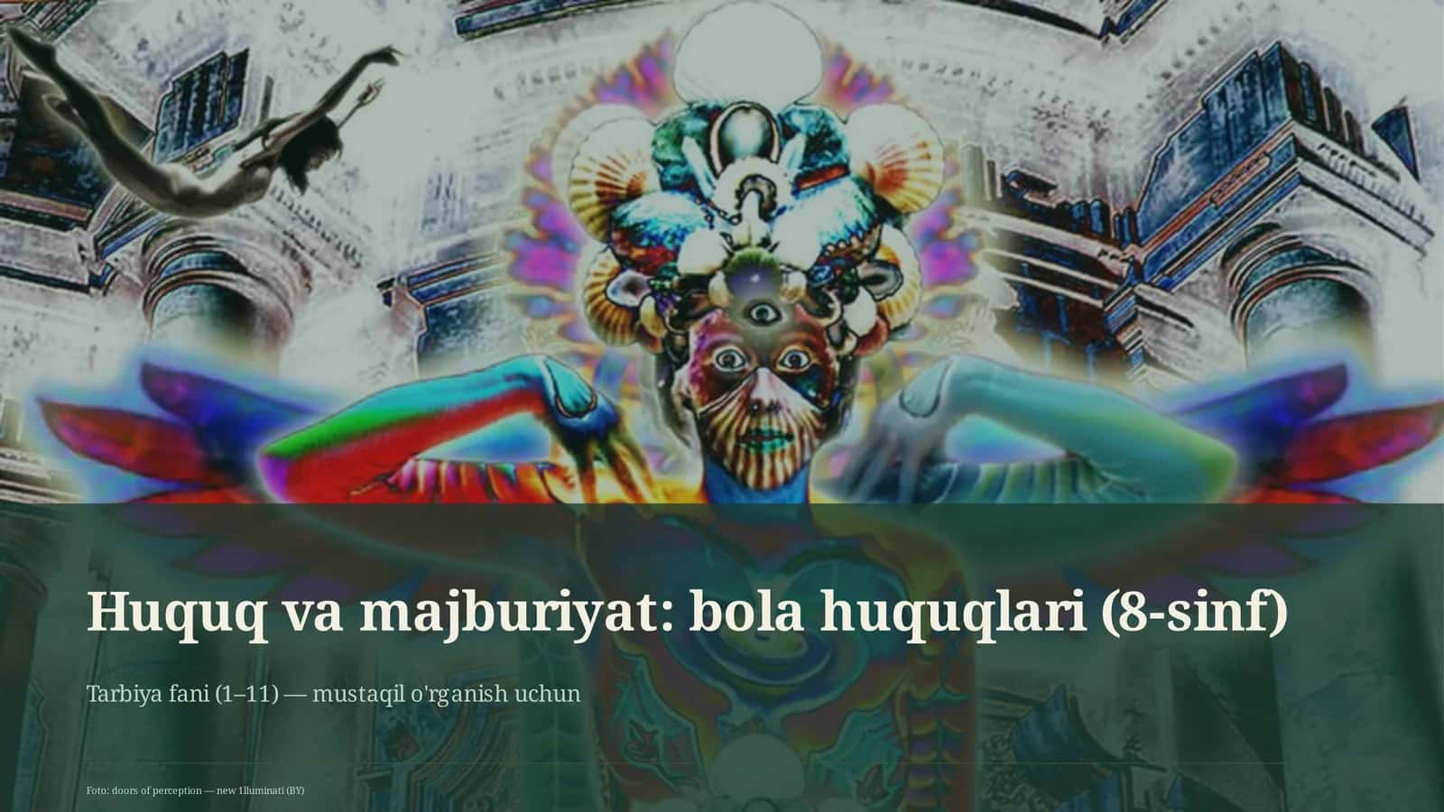 Huquq va majburiyat: bola huquqlari (8-sinf) 1