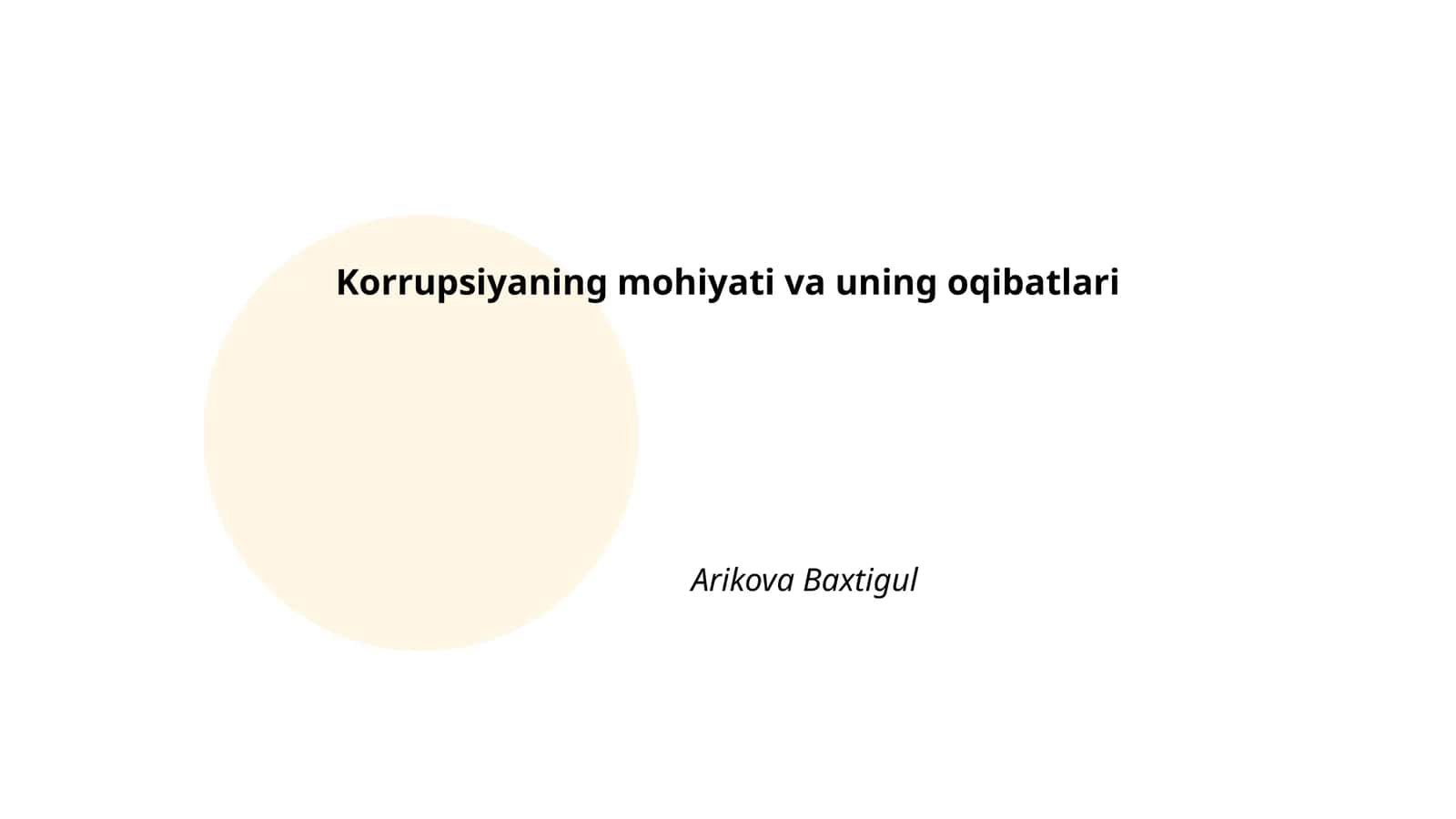 Korrupsiyaning mohiyati va uning oqibatlari 1