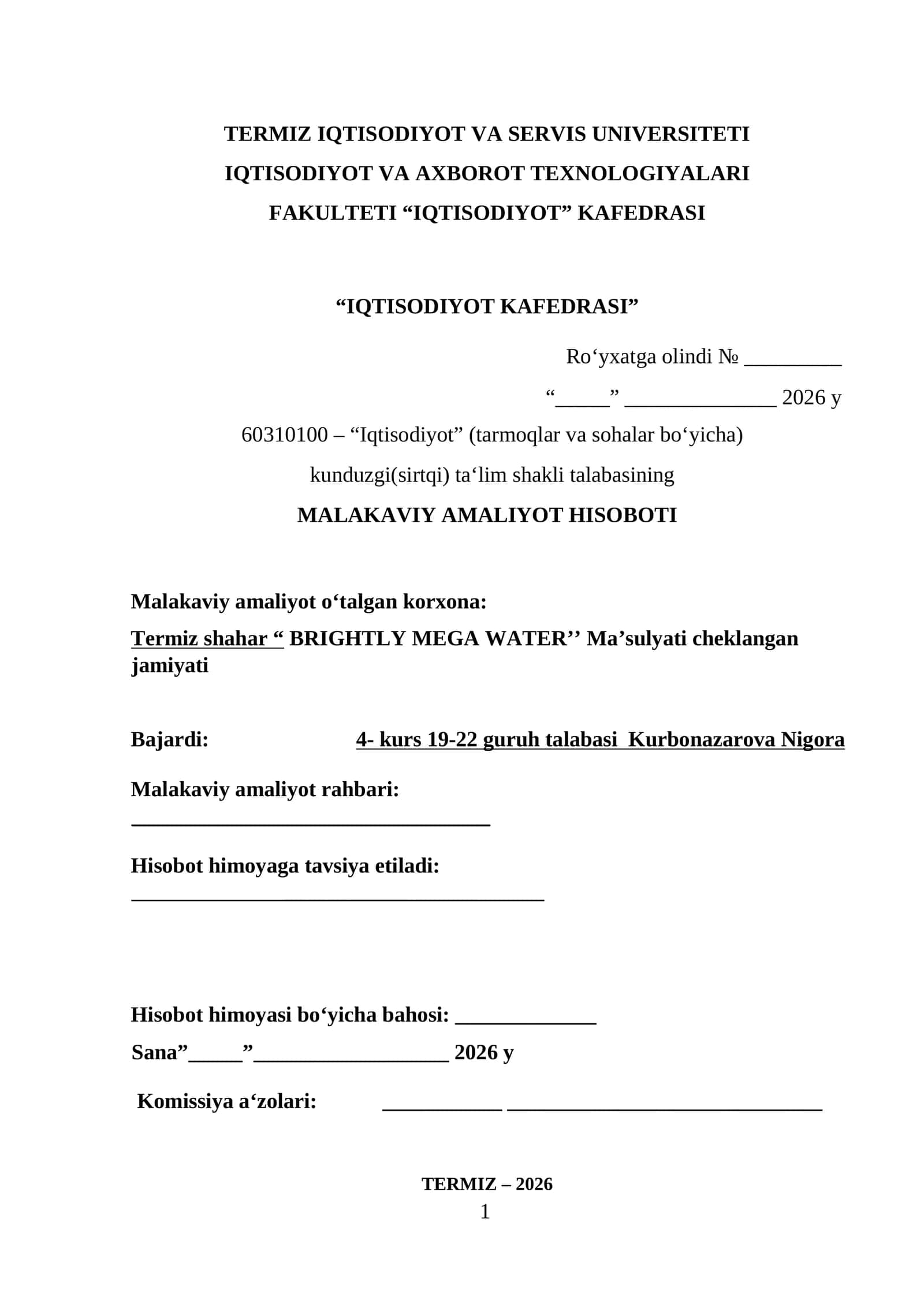 buxgalteriya amaliyot hisoboti 1