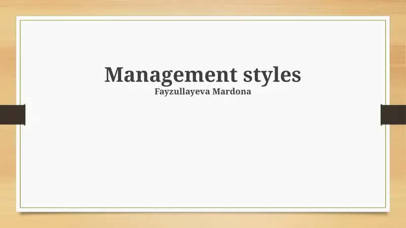 Management Styles 1