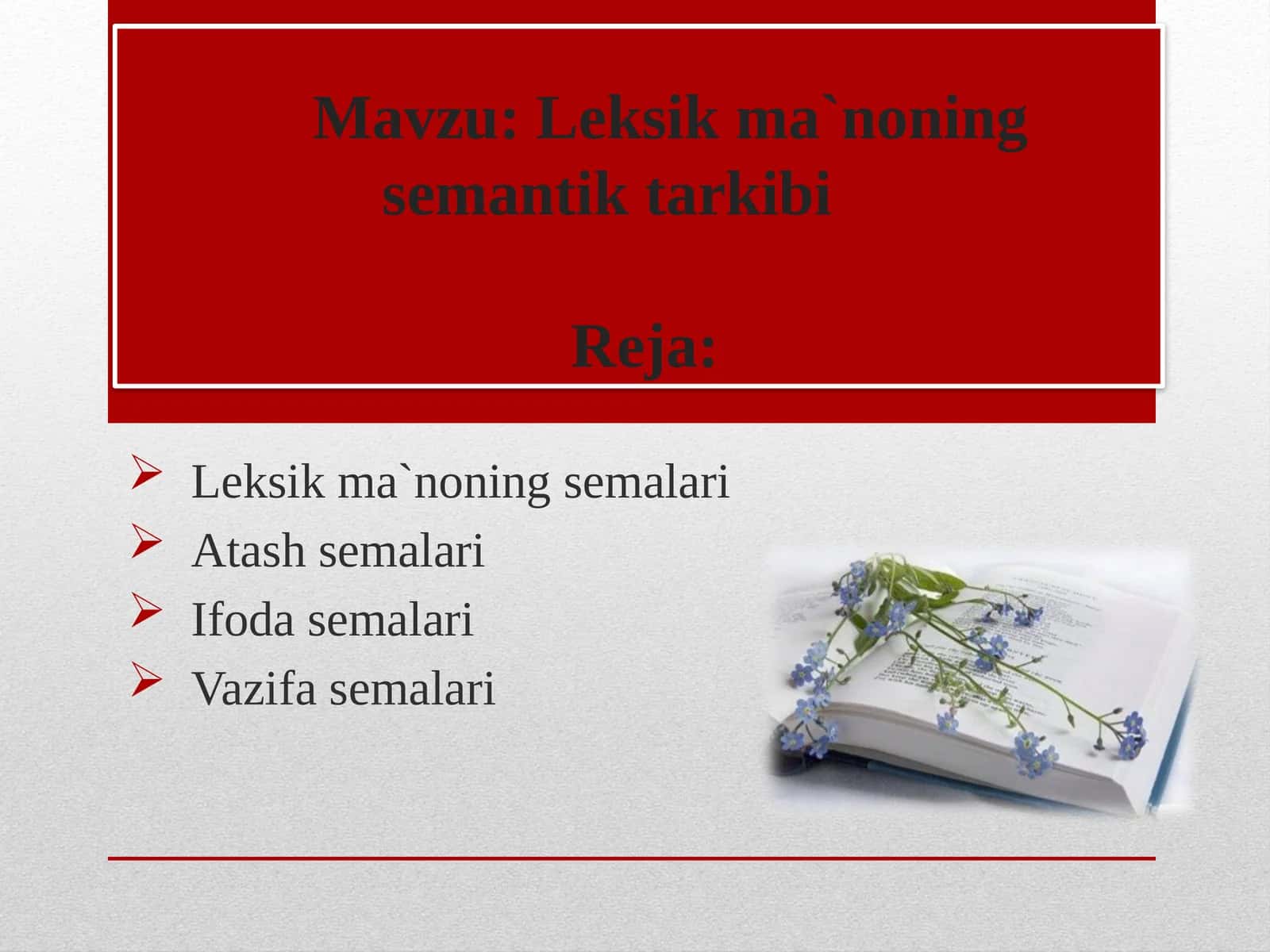 Leksik ma`noning semantik tarkibi 1