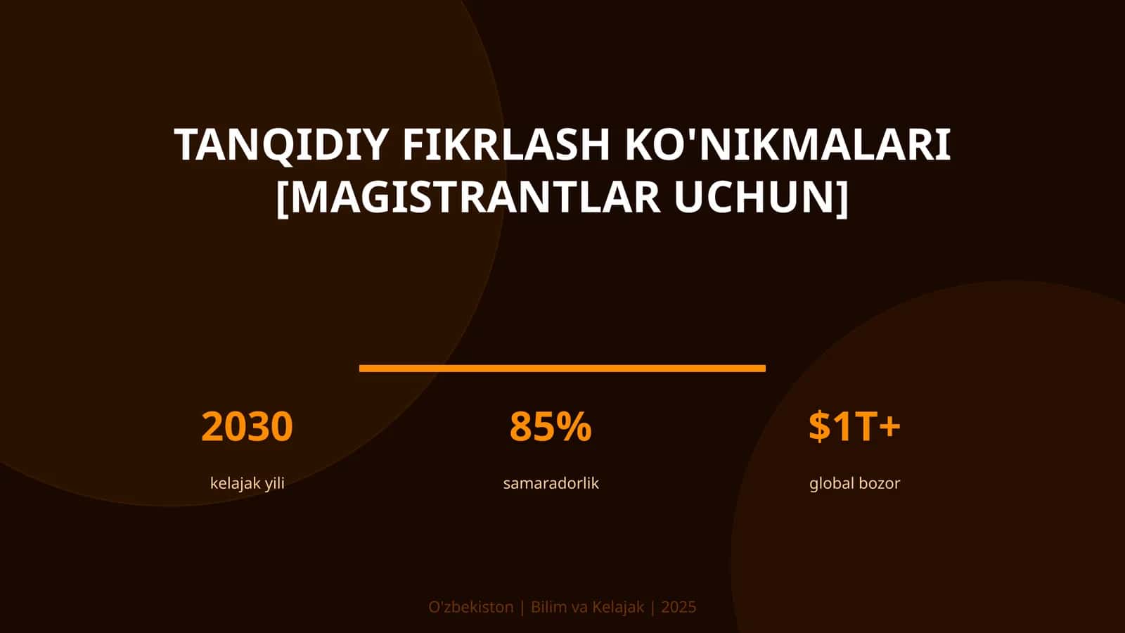 Tanqidiy fikrlash ko'nikmalari [magistrantlar uchun] 1