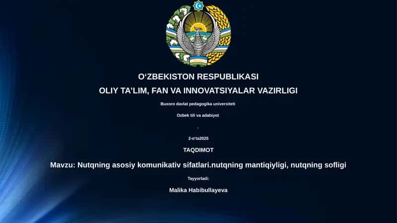 Nutqning asosiy komunikativ sifatlari 1