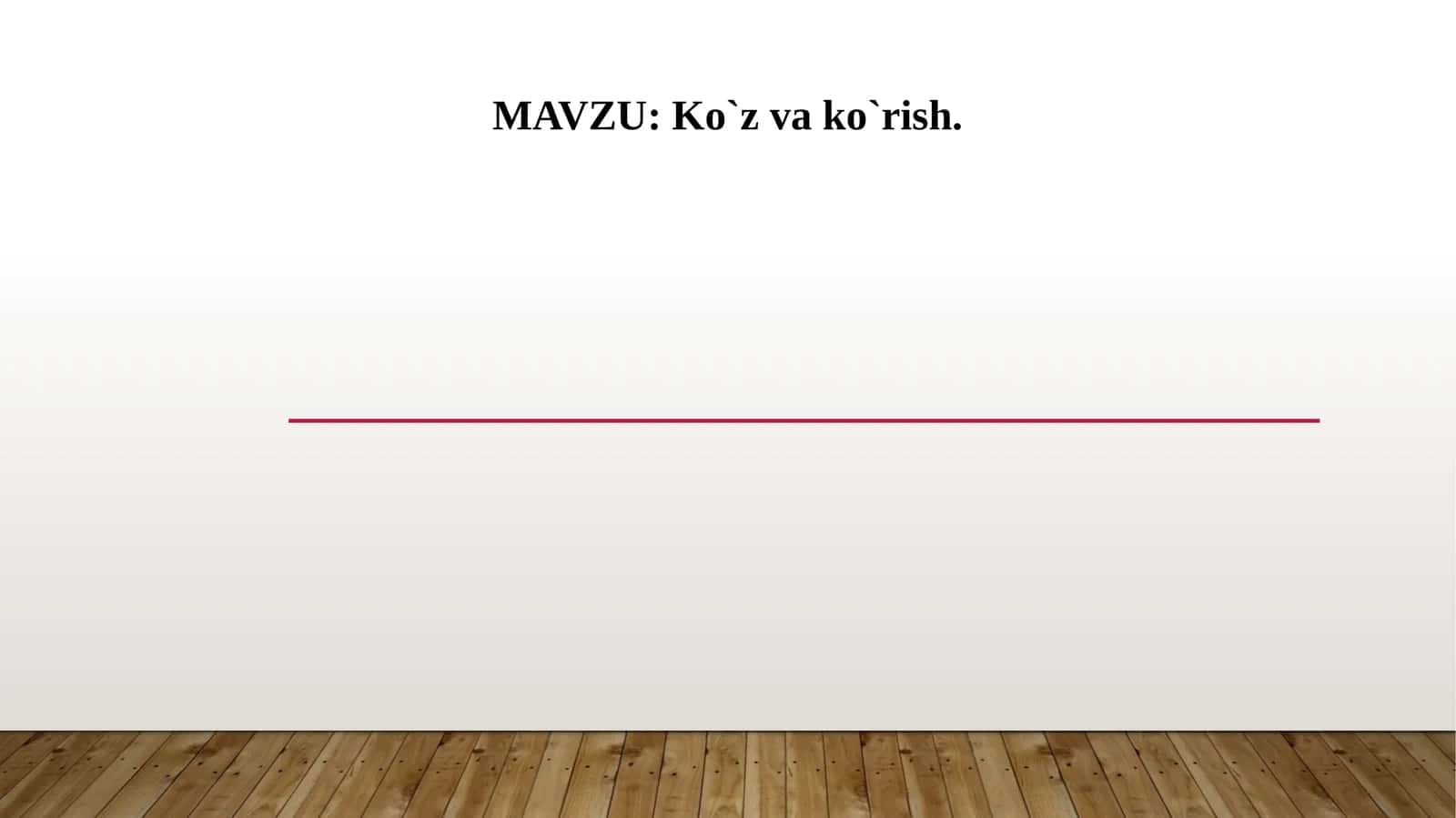 Ko`z va ko`rish 1