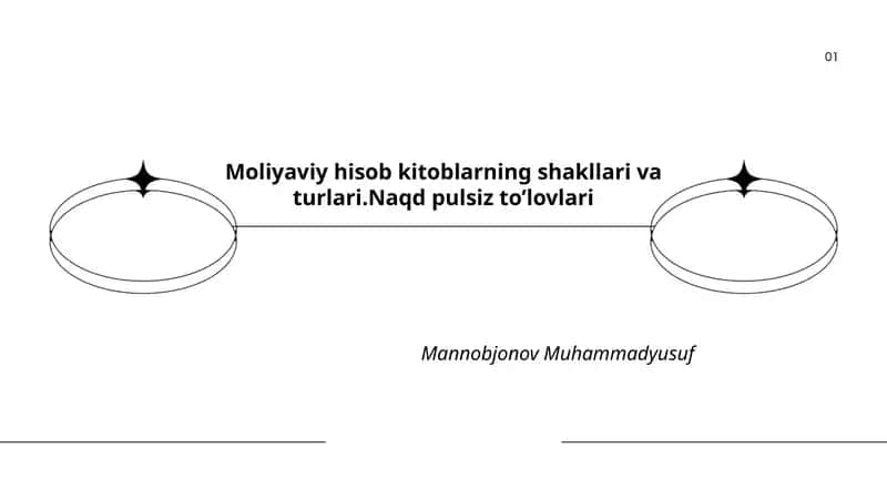 Moliyaviy hisob kitoblarning shakllari va turlari 1