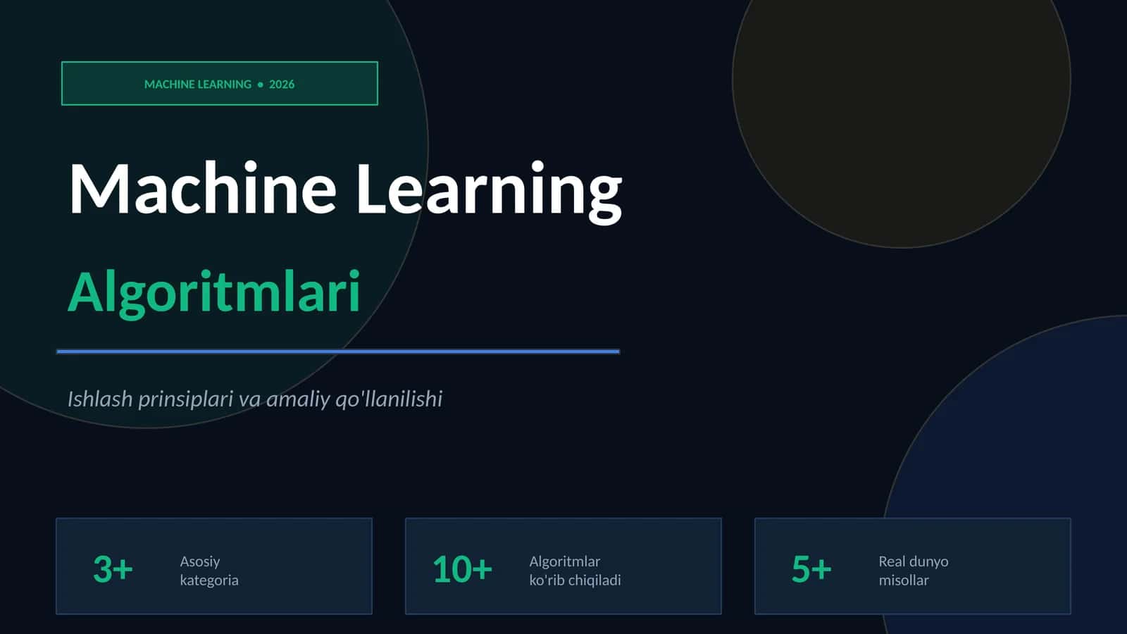 Machine Learning 1