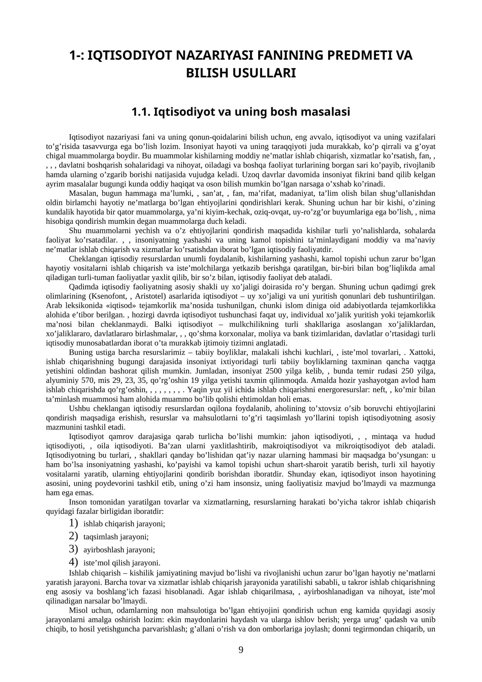 IQTISODIYOT NAZARIYASI FANINING PRЕDMЕTI VA BILISH USULLARI 1