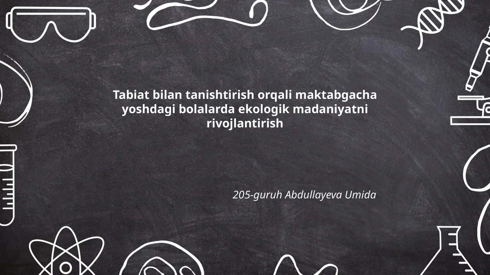 Tabiat bilan tanishtirish orqali maktabgacha yoshdagi bolalarda ekologik madaniyatni rivojlantirish 1