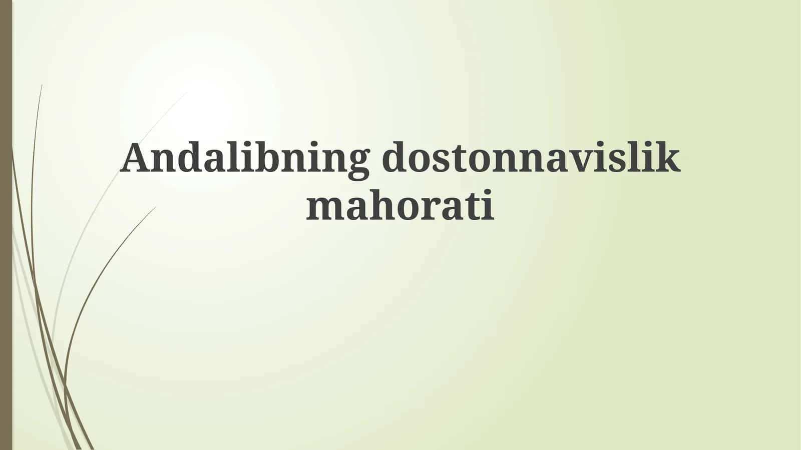 Andalibningdostonnavislikmahorati 1