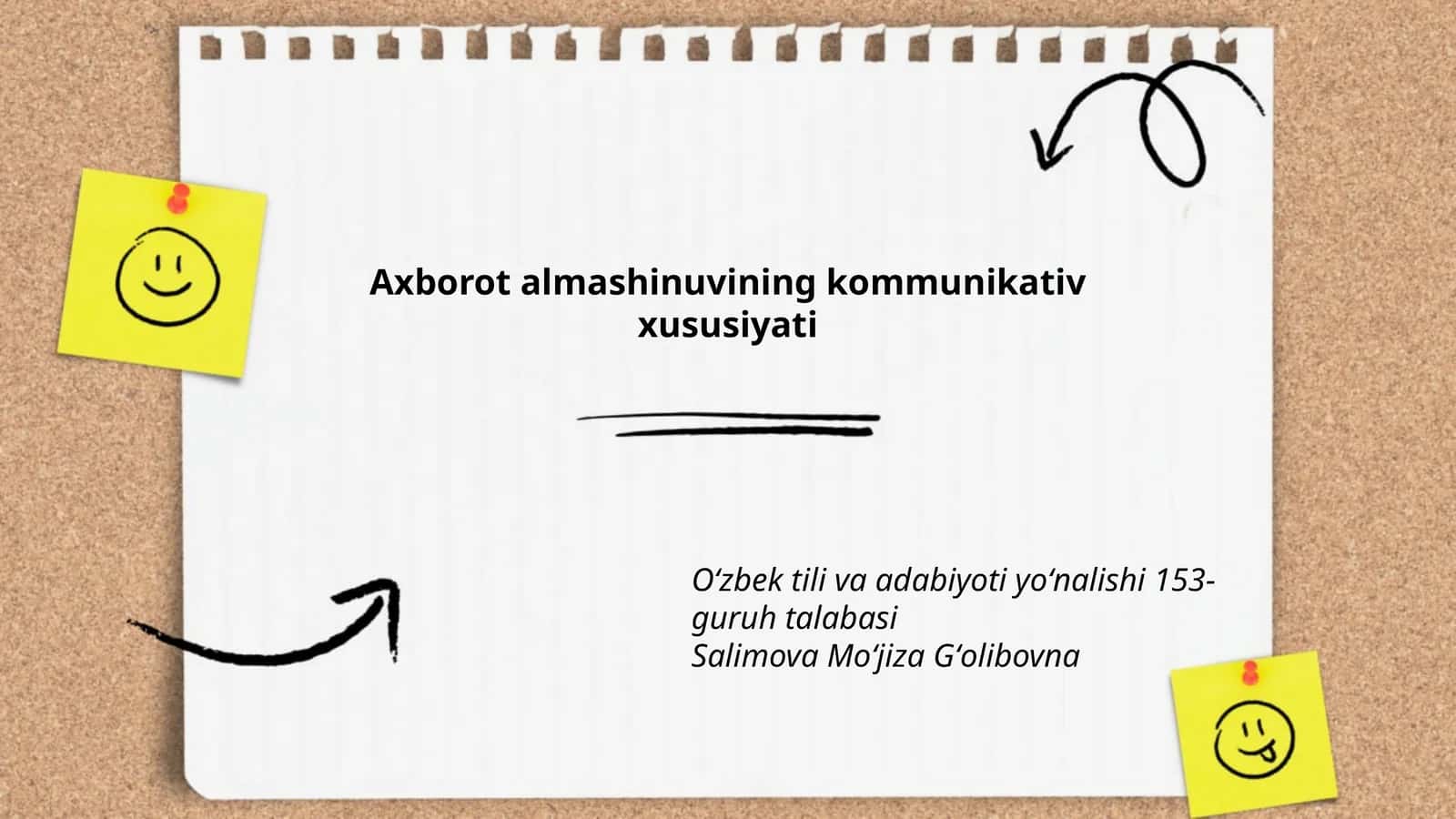 Axborot almashinuvining kommunikativ xususiyati 1