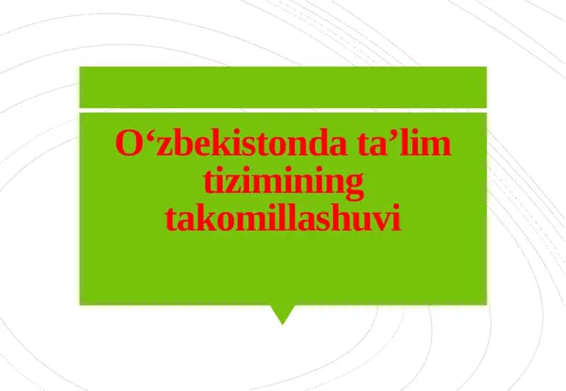 O‘zbekiston data’lim tizimining takomillashuvi 1