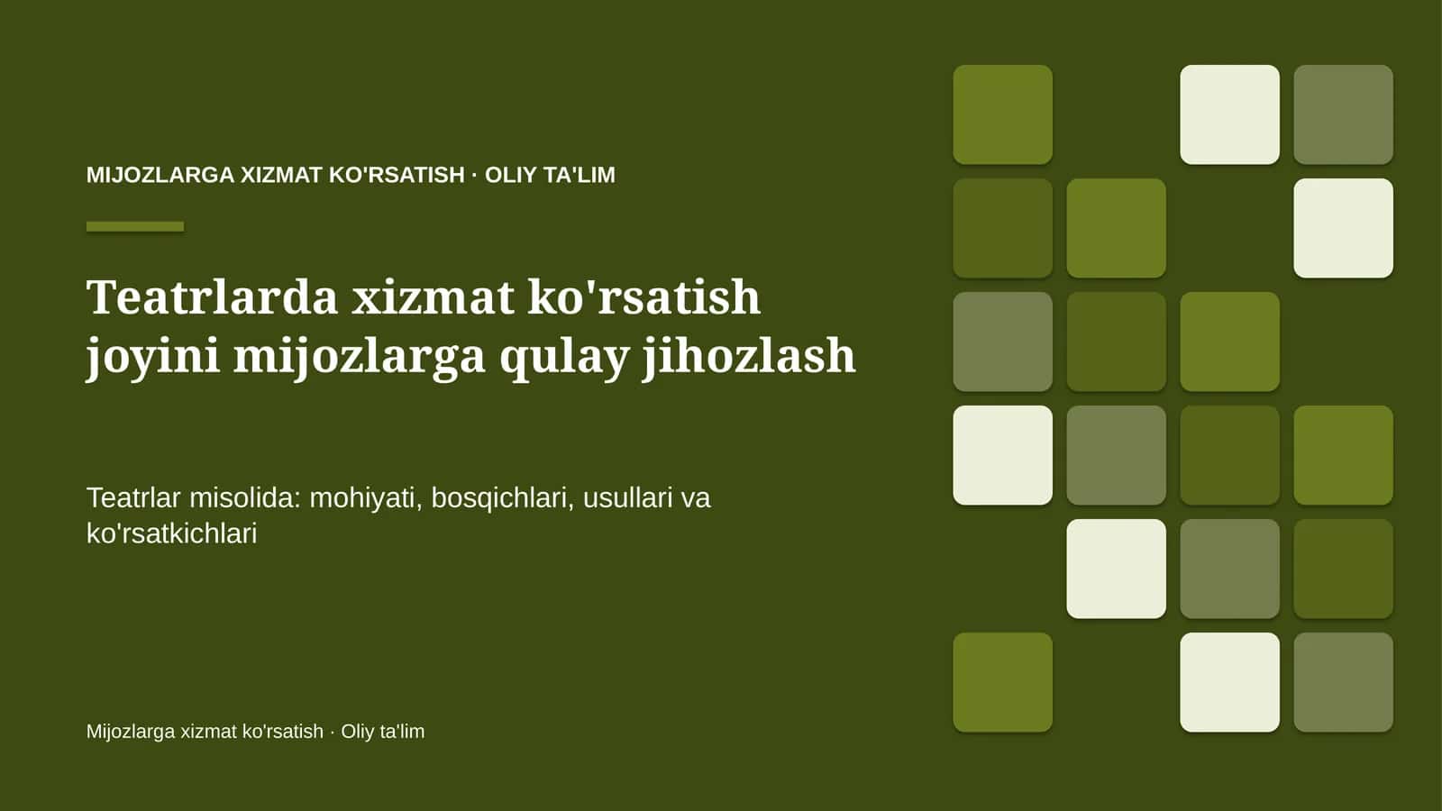 teatrlarda xizmat ko'rsatish joyini mijozlarga qulay jihozlash 4876 1