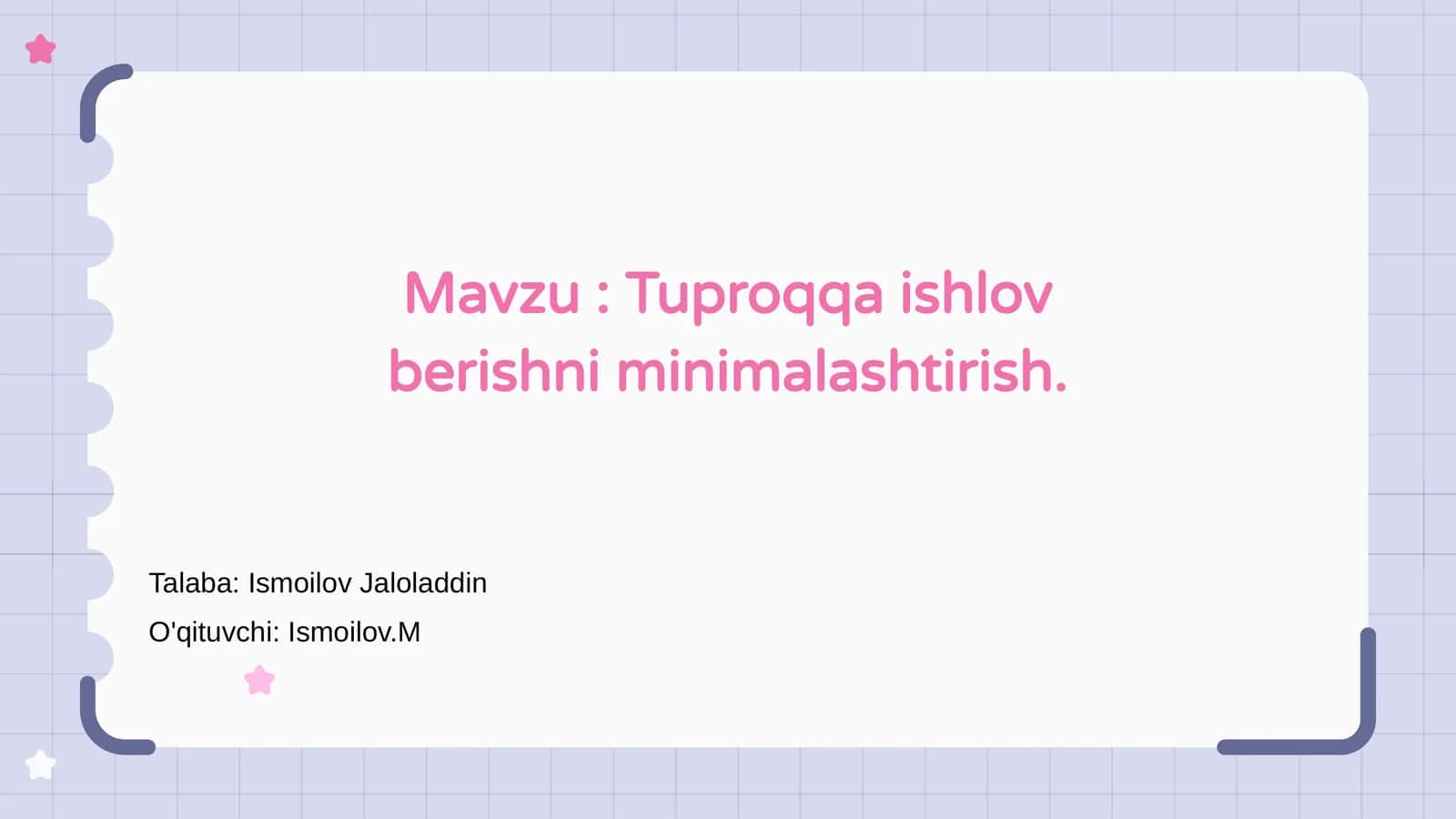 Tuproqqa ishlov berishni minimalashtirish 1