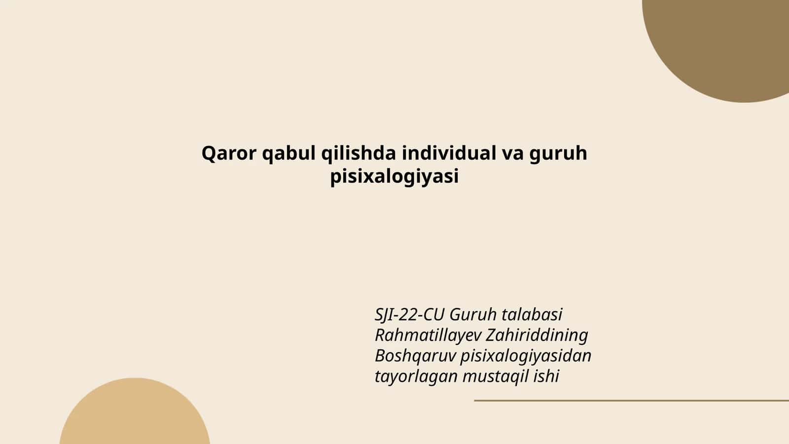 Boshqaruv pisixalogiyasi 1