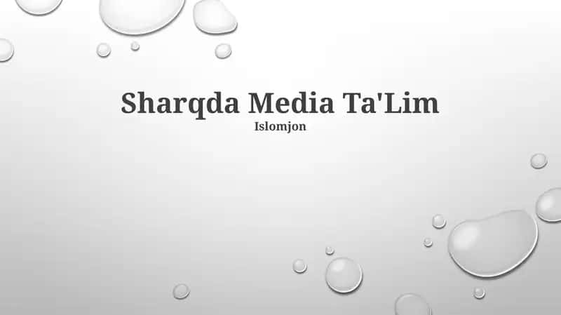 Sharqda Media Ta'lim 1