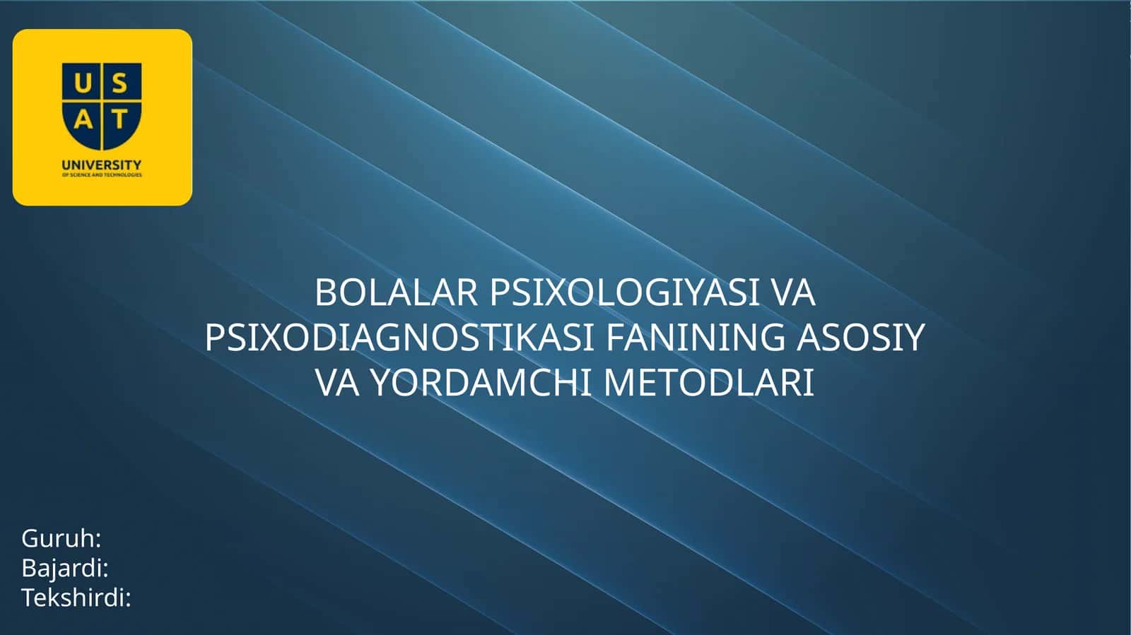 Bolalar psixologiyasi va psixodiagnostikasi fanining asosiy vayor chimetodlari 1
