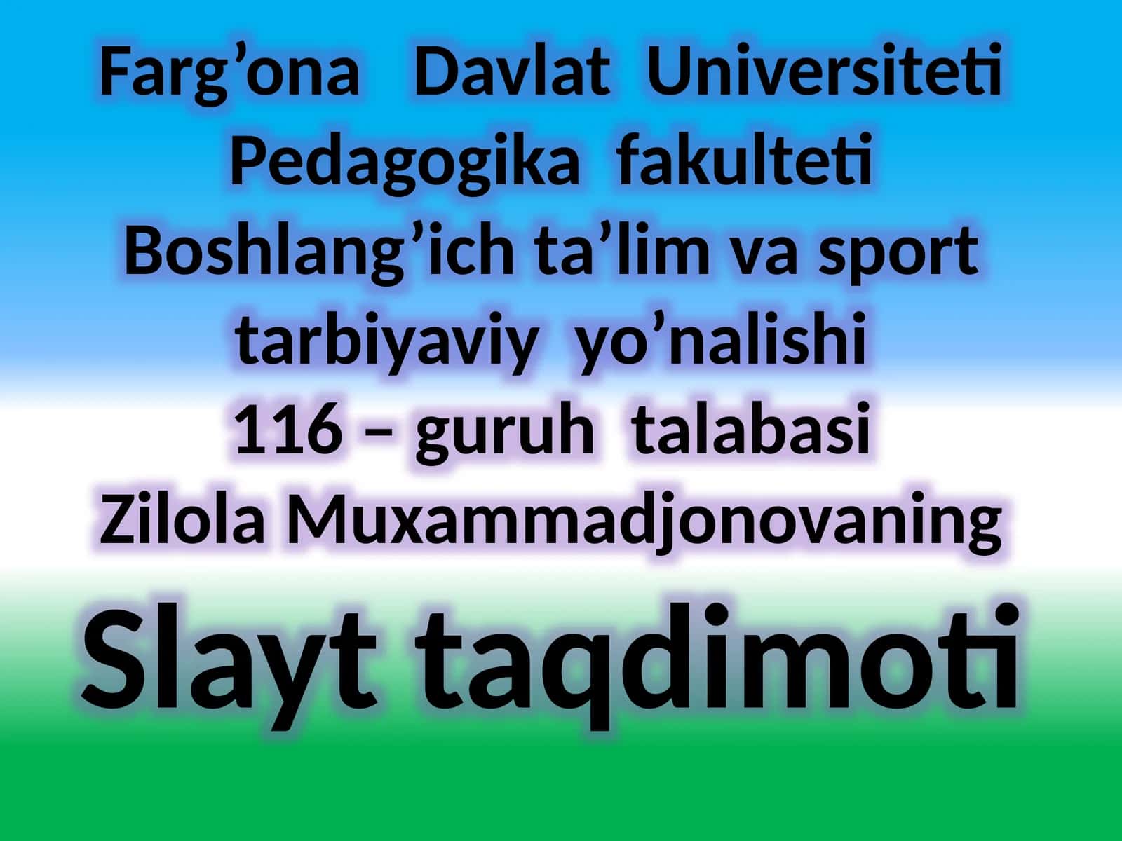 Slayt taqdimoti - Maydon tuchunchasi 1