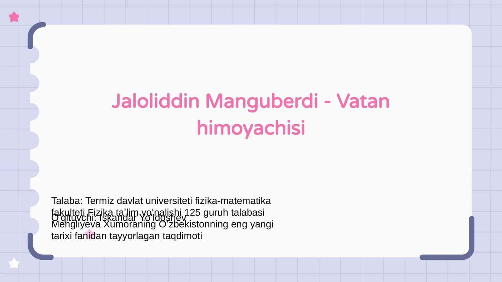 Jaloliddin Manguberdi - Vatan himoyachisi 1