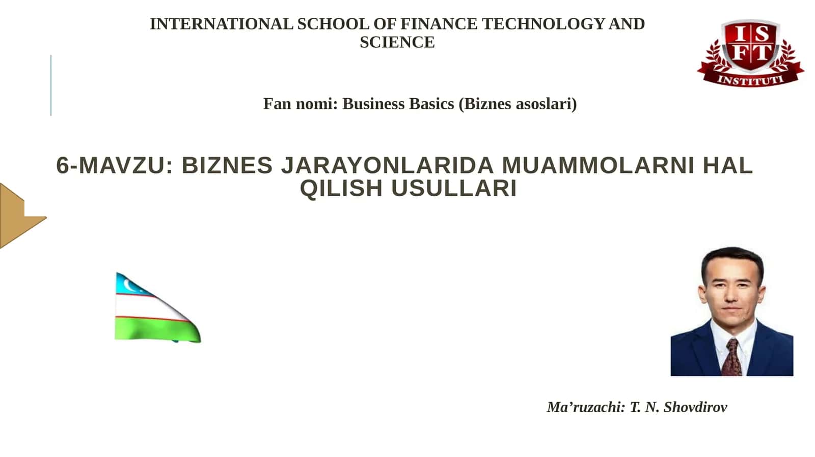 Biznes jarayonlarida muammolarni hal qilish usullari 1