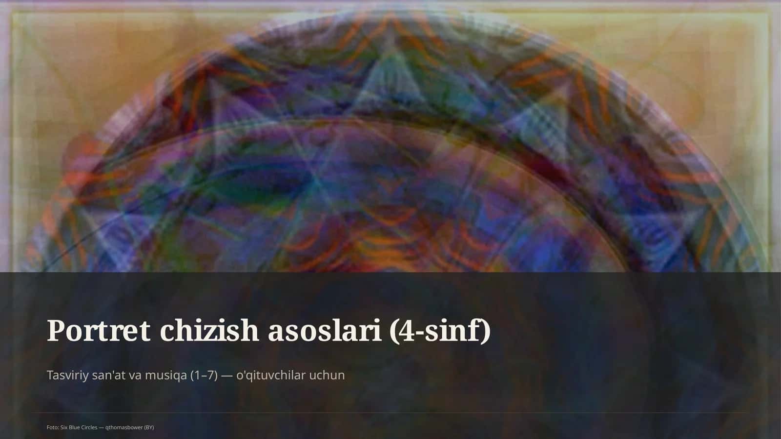 Portret chizish asoslari (4-sinf) 1
