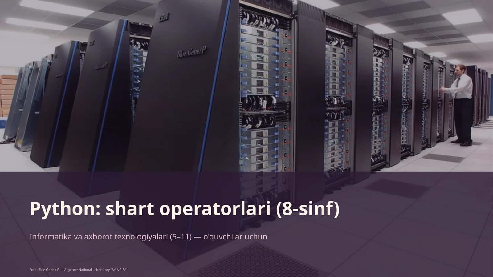 Python: shart operatorlari (8-sinf) 1