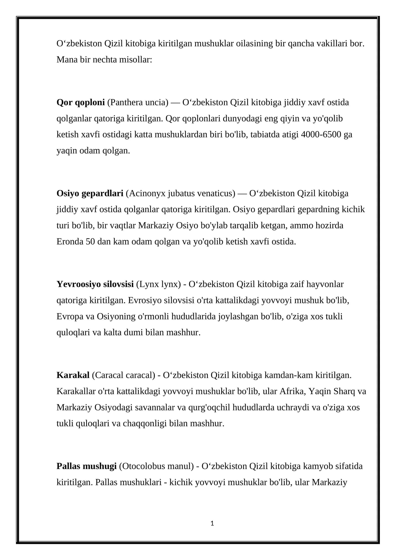 qizil kitobga kiritilgan mushuksimonlar oilasi (3).docx 1