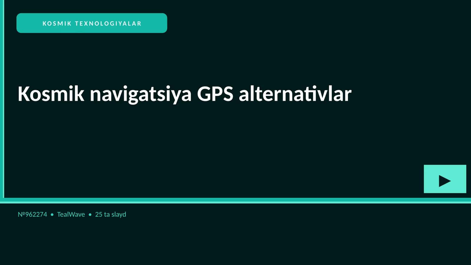 Kosmik navigatsiya GPS alternativlar 1