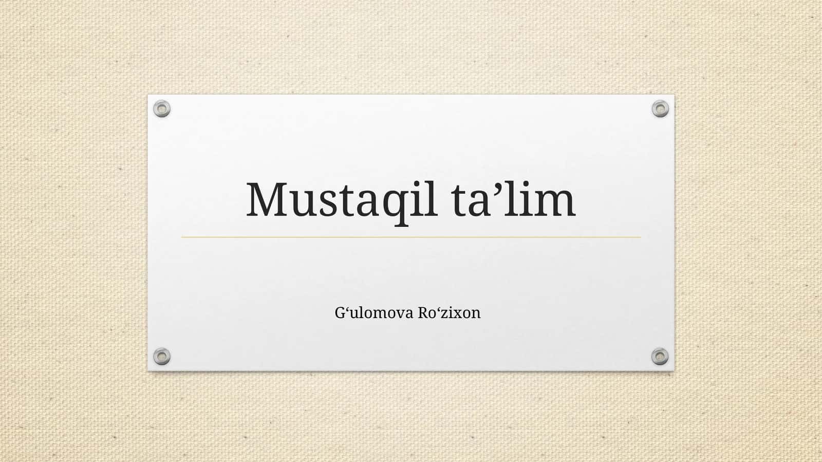O‘zbekiston Respublikasining ta’lim sohasidagi davlat siyosati mazmuni 1