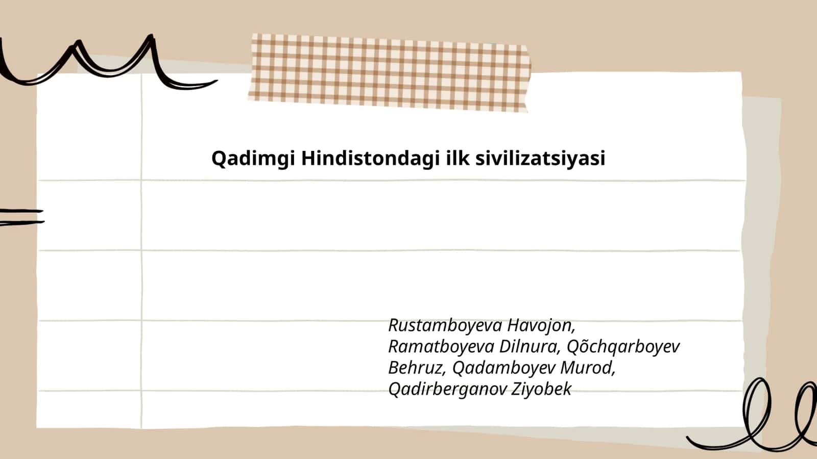 Qadimgi Hindistondagi ilk sivilizatsiyasi 1