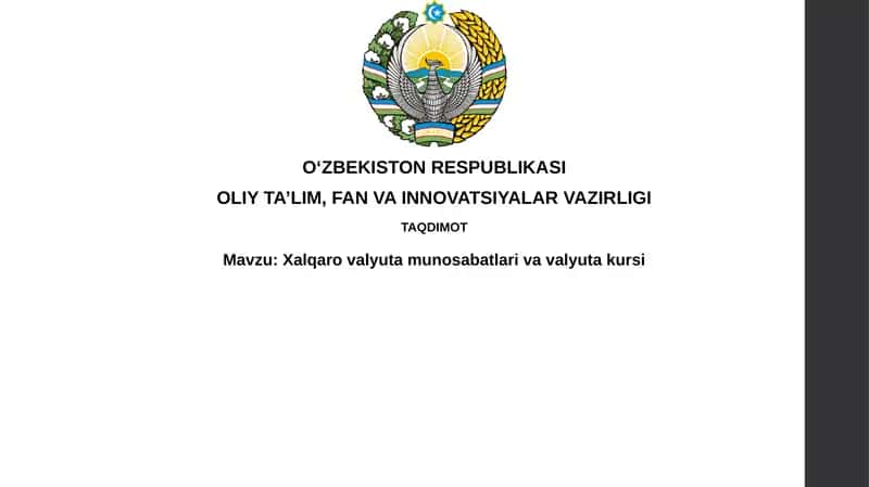 Xalqarovalyutamunosabatlarivavalyutakursi 1