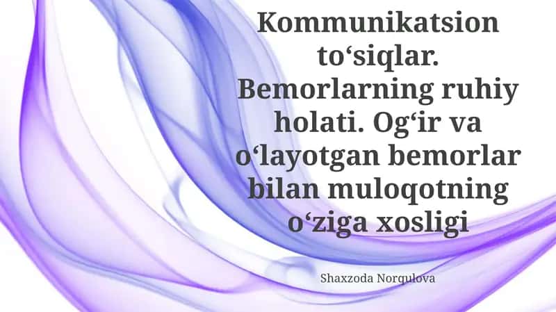 Kommunikatsion to'siqlar 1