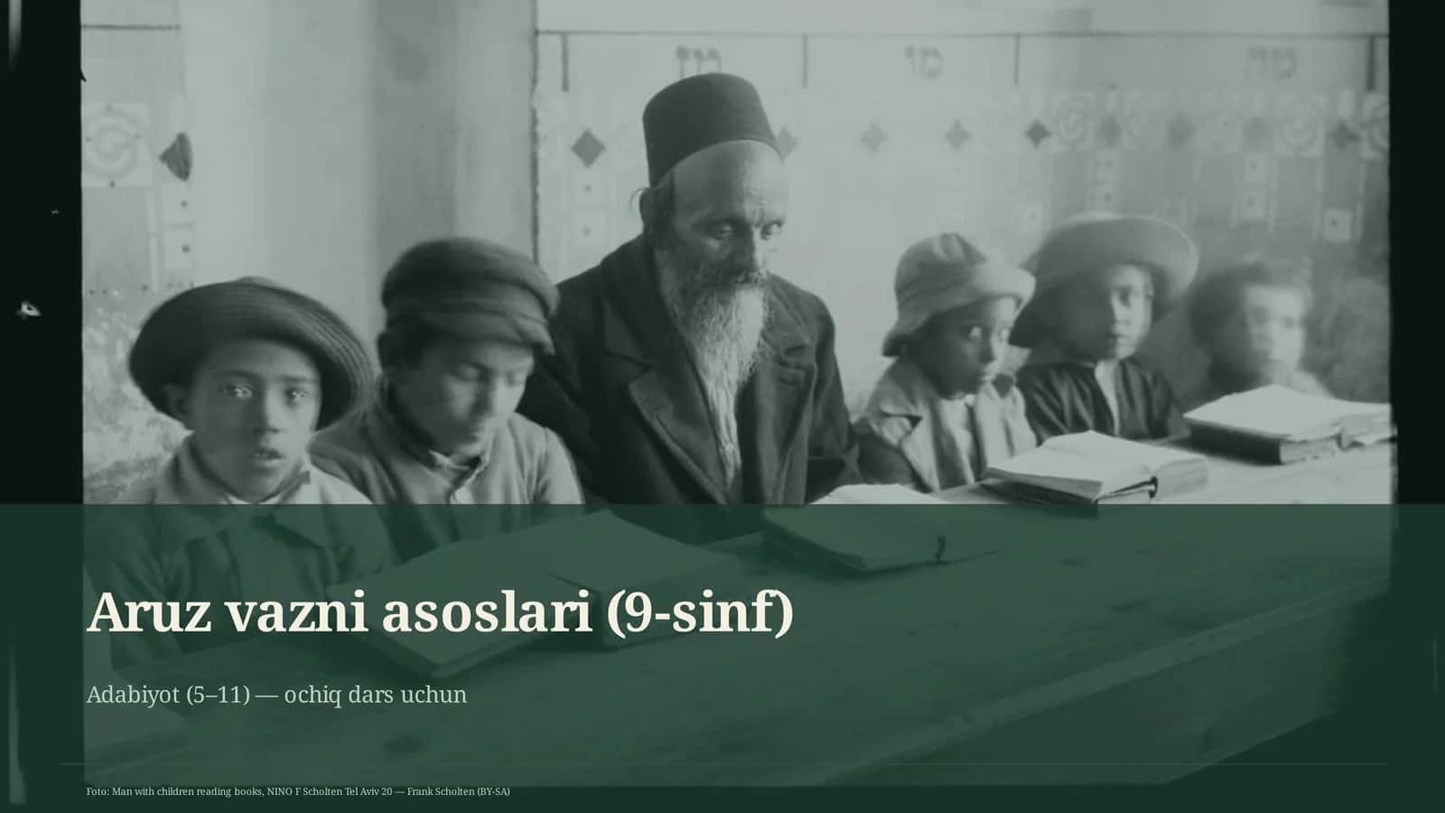 Aruz vazni asoslari (9-sinf) 1