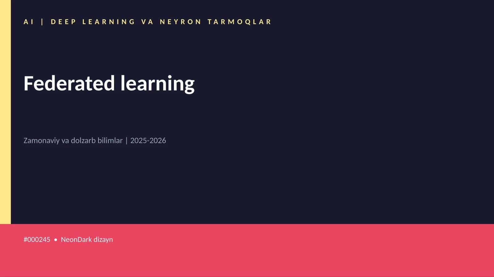 Federated learning 1