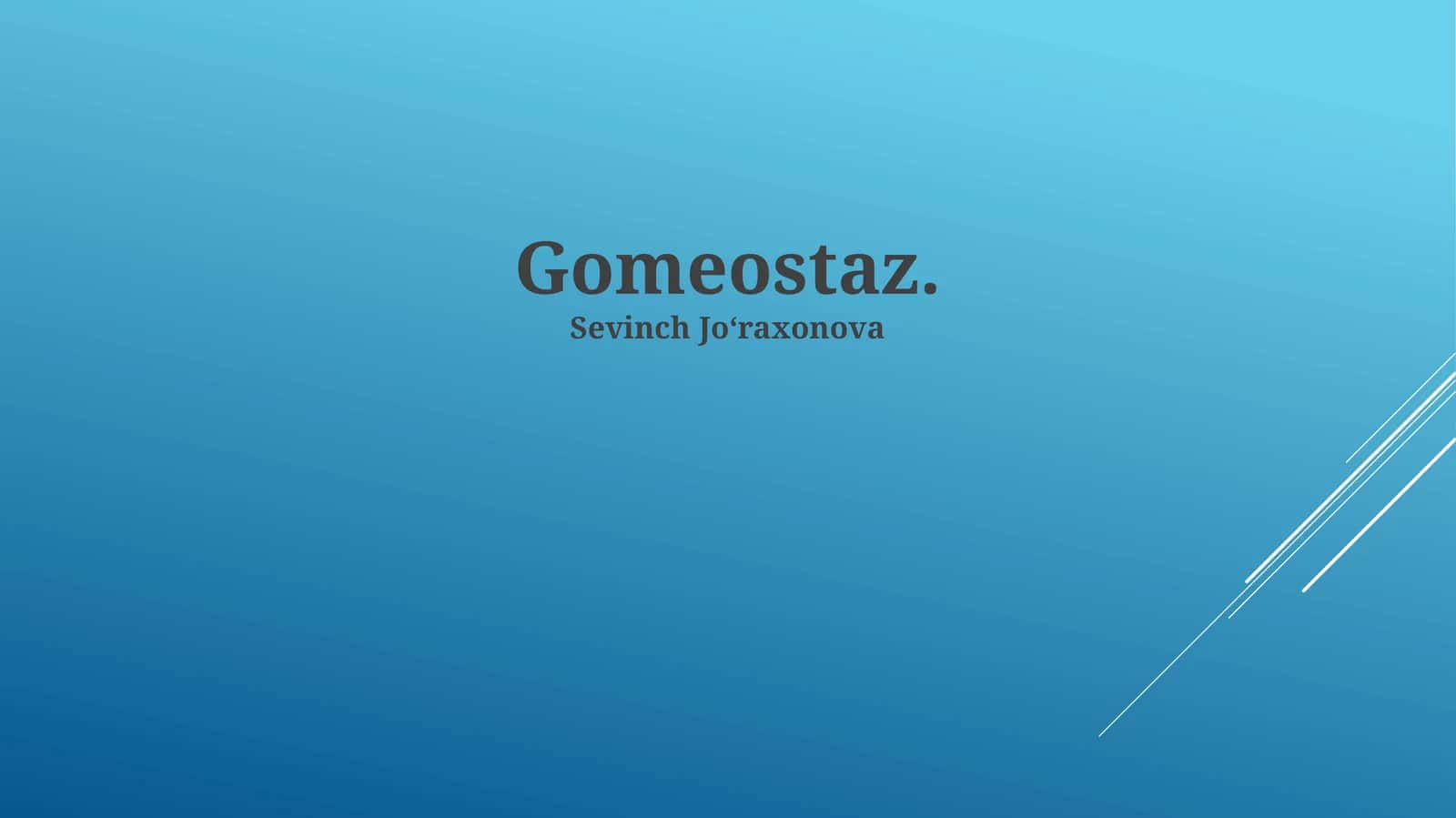 Gomeostaz 1