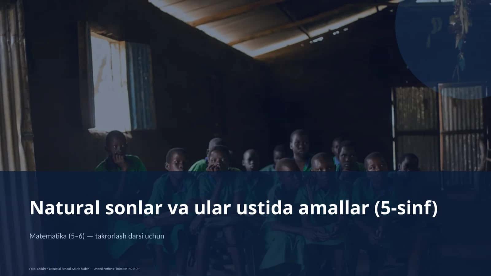 Natural sonlar va ular ustida amallar (5-sinf) 1