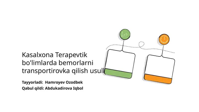 Kasalxona Terapevtik bo'limlarda bemorlarni transportirovka qilish usullari 1