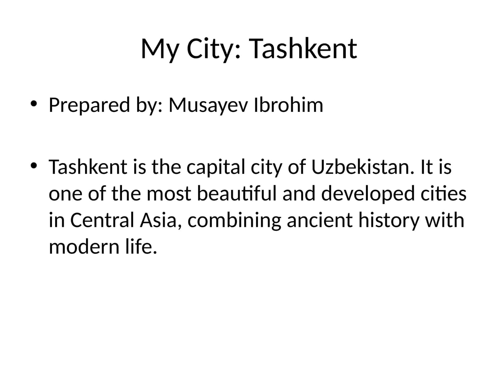 My City: Tashkent 1