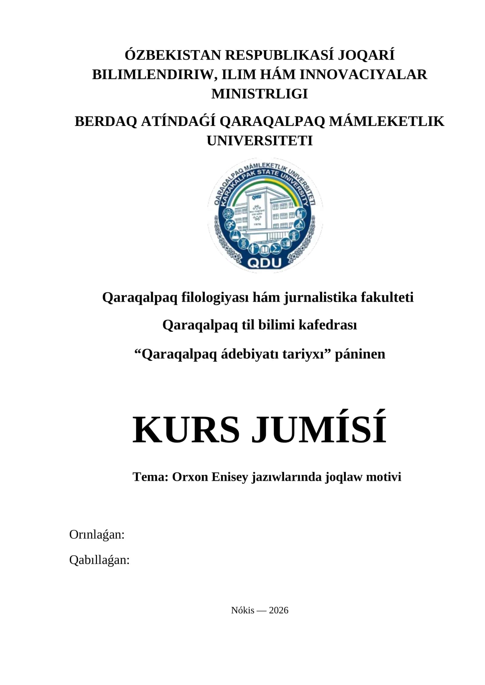 Orxon-Enisey jazıwlarında joqlaw motivi (kursavoy) 1