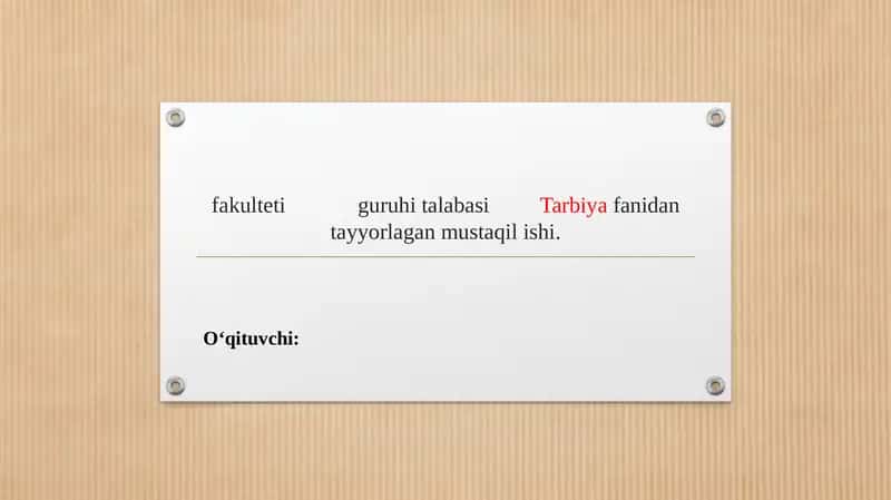 Sharq allomalarining ilmiy merosida tarbiya masalasi. 1