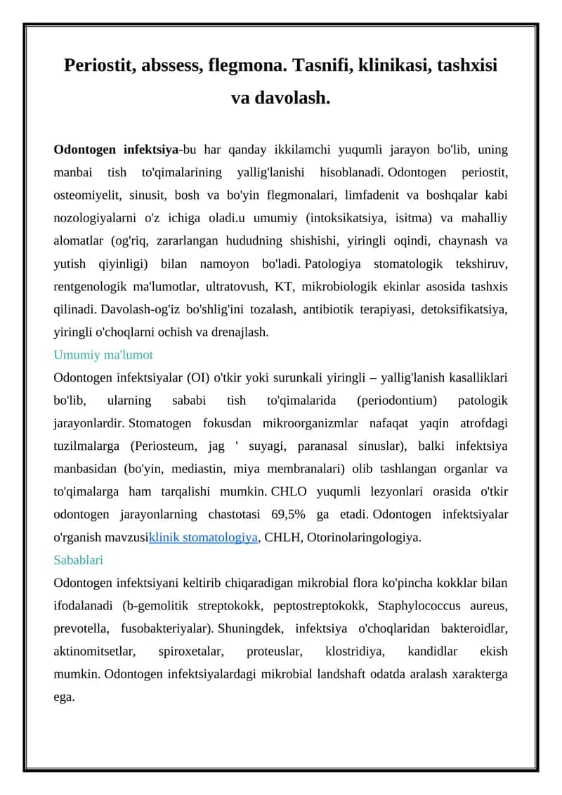 Odontogen infektsiyalar 1