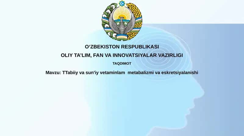 Tabiiy va sun'iy vitaminlar 1