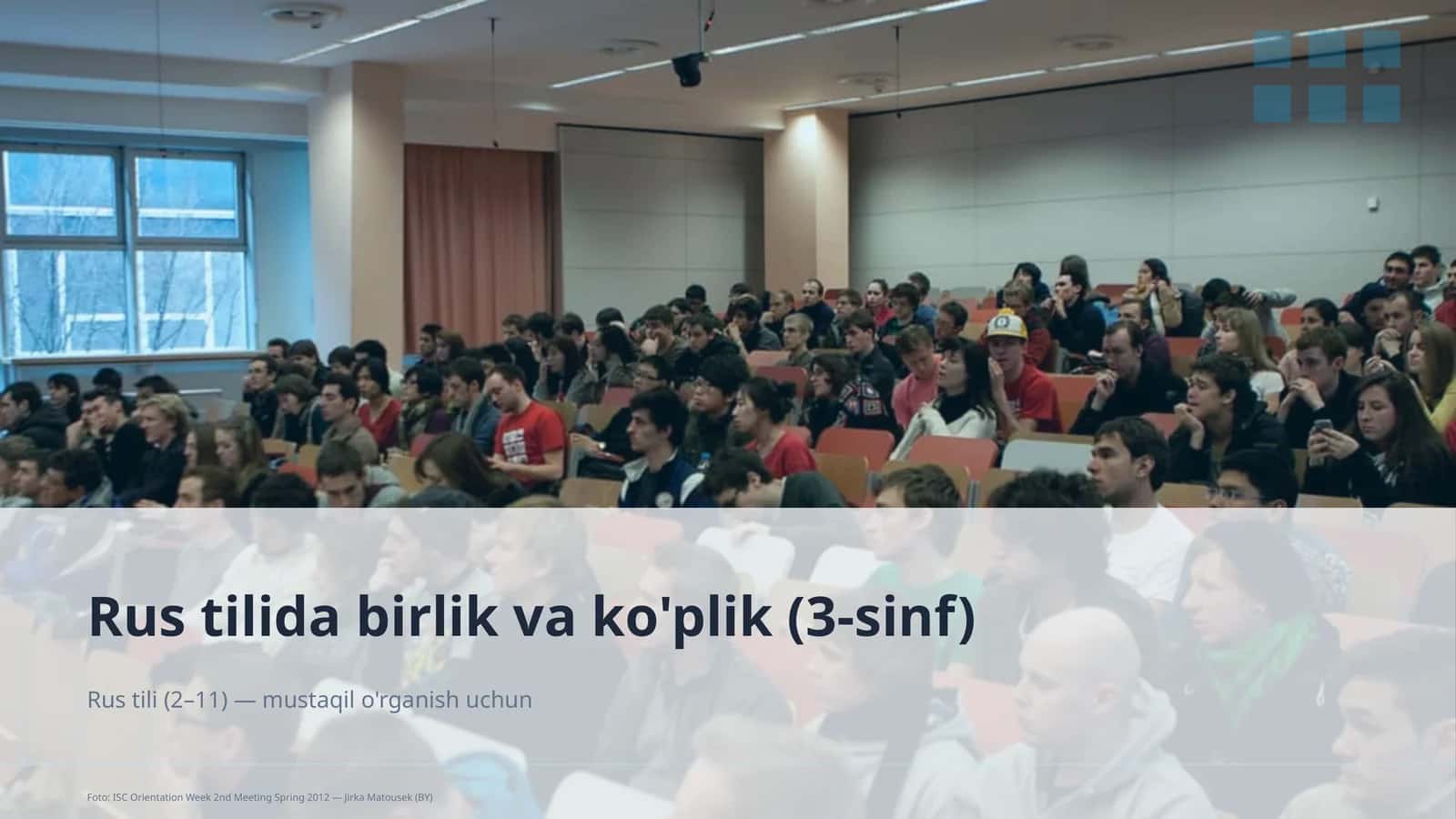 Rus tilida birlik va ko'plik (3-sinf) 1