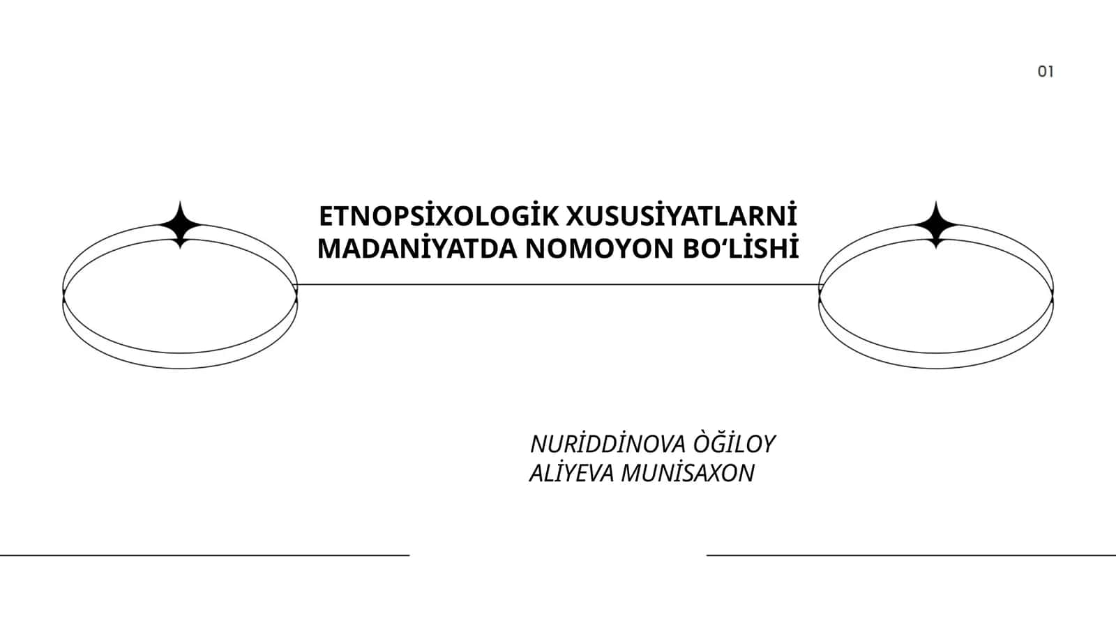 ETNOPSİXOLOGİK XUSUSİYATLARNİ MADANİYATDA NOMOYON BOʻLİSHİ 1