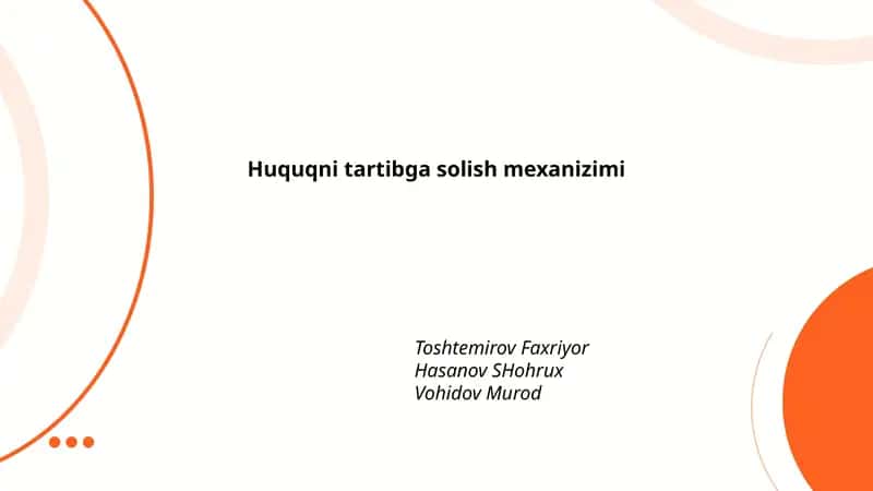 Huquqni tartibga solish mexanizimi 1