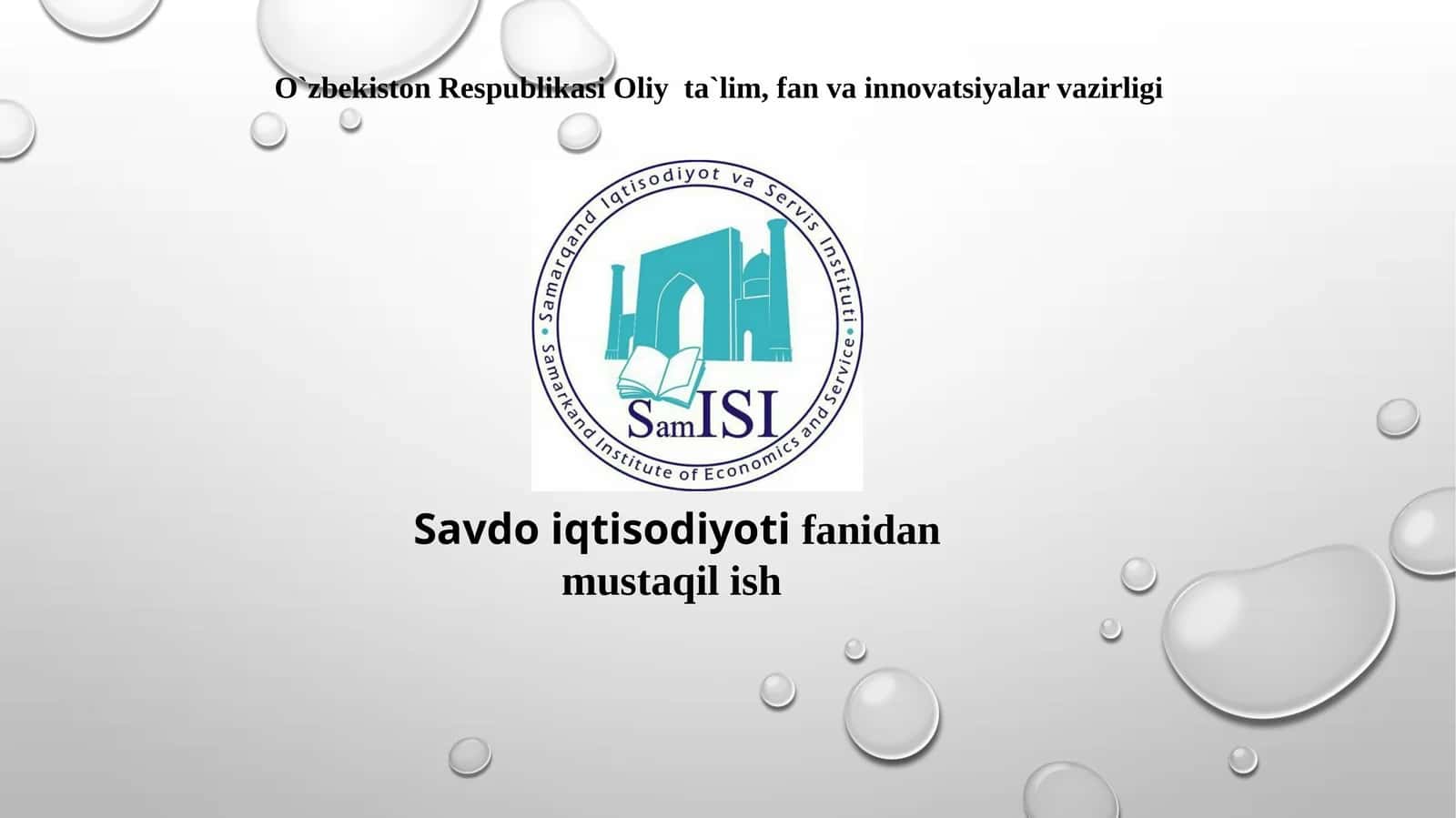 Bozor munosabatlari sharoitida xo‘jalik faoliyatini tahlil qilishning nazariy va amaliy asoslari 1