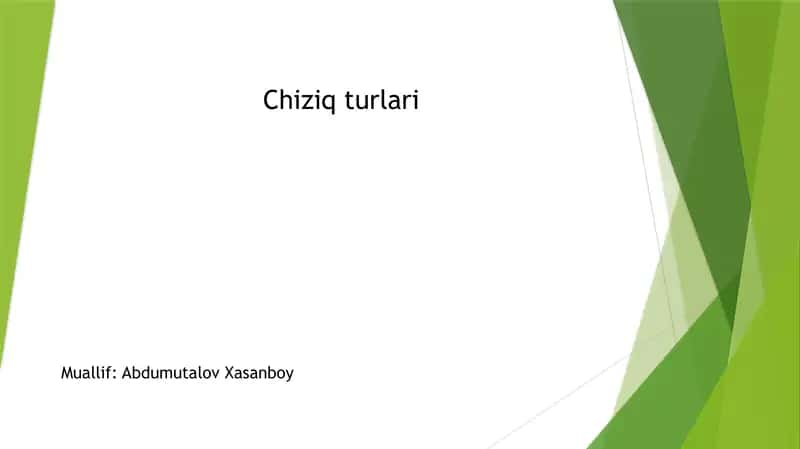 Chiziq turlari 1