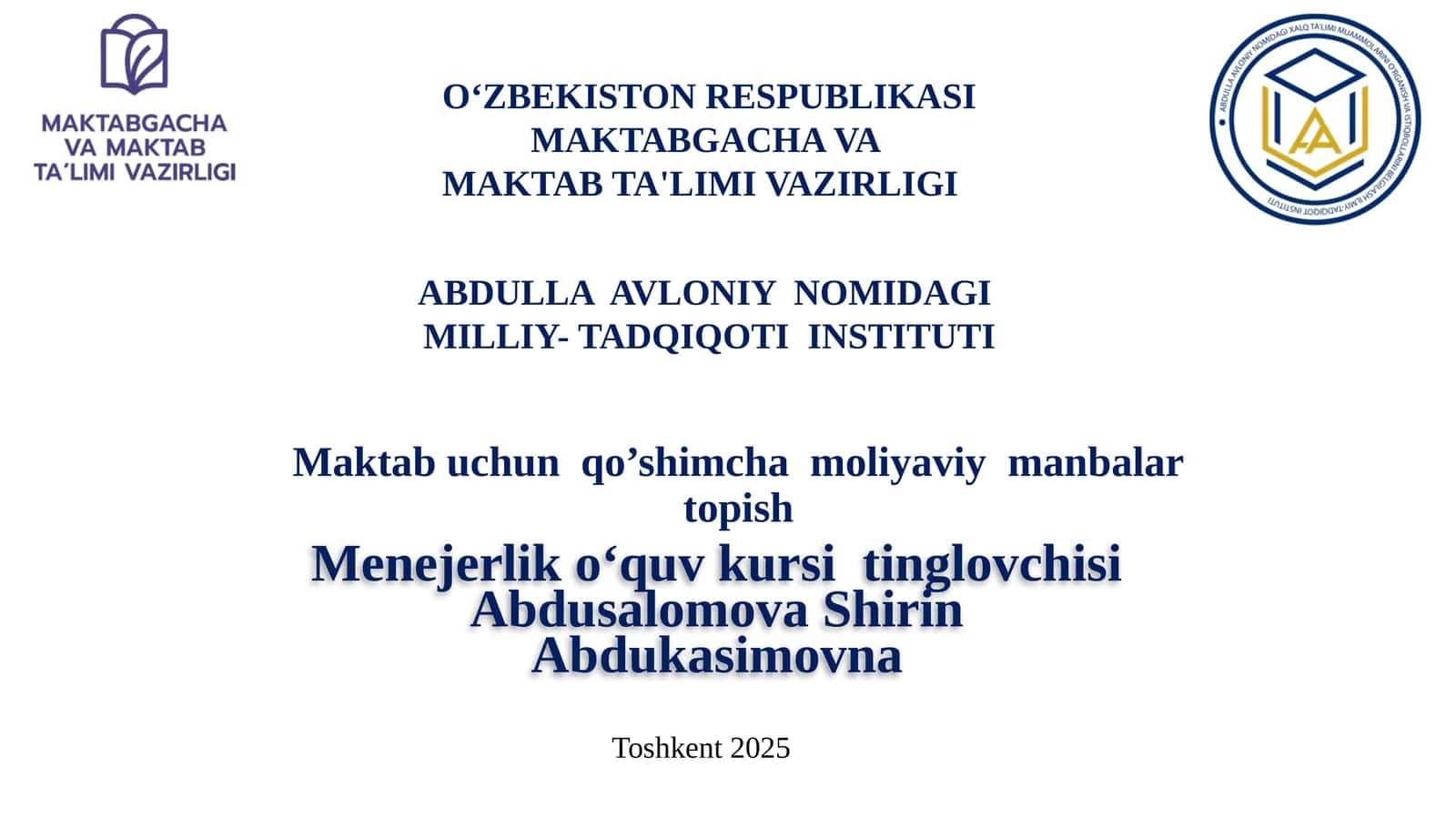 Maktab uchun qo’shimcha moliyaviy manbalar topish 1
