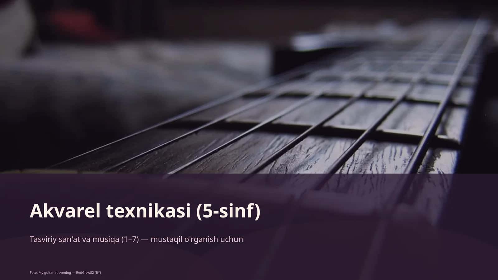 Akvarel texnikasi (5-sinf) 1