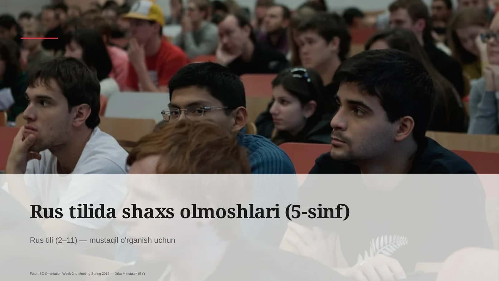 Rus tilida shaxs olmoshlari (5-sinf) 1